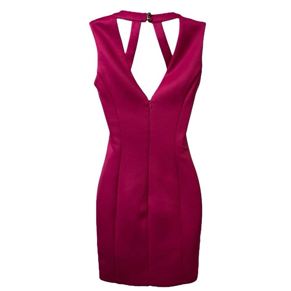 GUESS Los Angeles Dress Size 0 Berry Cocktail‎ Bodycon Sleeveless V Neck Stretch - Picture 7 of 14